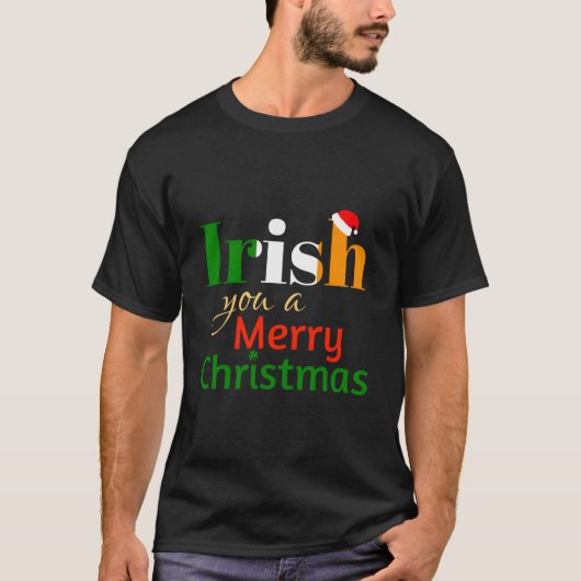 Ierse Kerstmis Gefeliciteerd T-shirt (Voorkant)