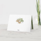 Ierse Kerstmis, gouden sneeuwvlokken, spar Feestdagen Kaart (Achterkant)