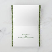 Ierse Kerstmis, gouden sneeuwvlokken, spar Feestdagen Kaart (Binnen)