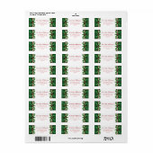 Ierse kerststal en Holly | groen rendement Etiket (Full Sheet)