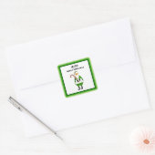 Ierse Kerstvakantie Vierkante Sticker (Envelop)