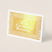 Ierse kerstzegen folie kaarten (Voorkant)