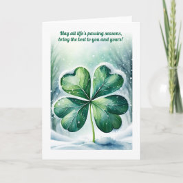 Ierse kerstzegen gepersonaliseerd feestdagen kaart