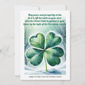 Ierse kerstzegen gepersonaliseerd feestdagenkaart (Voorkant)