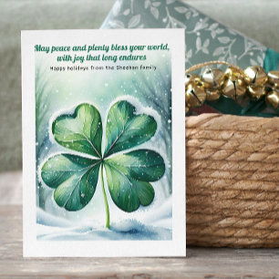 Ierse kerstzegen gepersonaliseerd feestdagenkaart