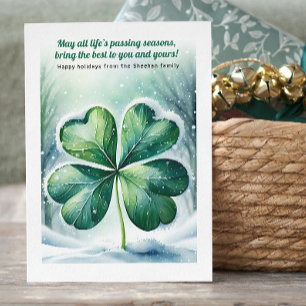 Ierse kerstzegen gepersonaliseerd feestdagenkaart
