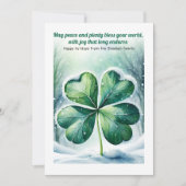 Ierse kerstzegen gepersonaliseerd feestdagenkaart (Voorkant)