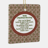 Ierse kerstzegen, rode groene Keltische feestdag Keramisch Ornament (Rechts)