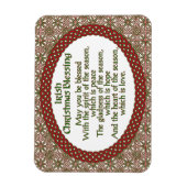 Ierse kerstzegen, rode groene Keltische feestdag Magneet (Verticaal)