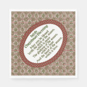 Ierse kerstzegen, rode groene Keltische feestdag Servetten (Voorkant)