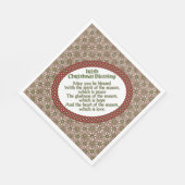 Ierse kerstzegen, rode groene Keltische feestdag Servetten (Hoek)