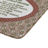 Ierse kerstzegen, rode groene Keltische feestdag Snijplank (Hoek)