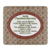 Ierse kerstzegen, rode groene Keltische feestdag Snijplank (Voorkant)