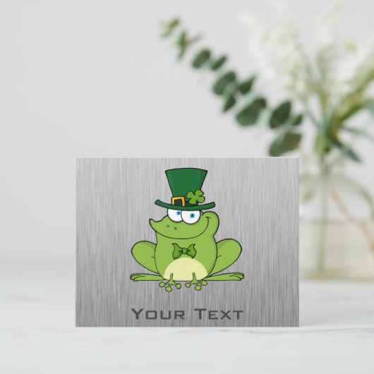 Ierse kikker; Metaalblik Briefkaart (Staand voorkant)