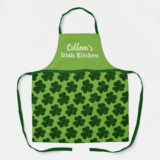 Ierse Kitchen St Patrick's Day personaliseren Schort (Voorkant)
