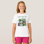 Ierse kitten voor St. Patrick's Day T-shirt (Voorkant volledig)