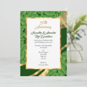 Ierse klaver 50ste trouwdag kaart (Staand voorkant)