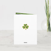 Ierse klaver en sluier bruiloft Dank je foto Bedankkaart (Achterkant)