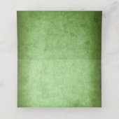 Ierse klaver en sluier bruiloft gevouwen escort ka plaatskaartje (Binnenkant ongevouwen)