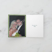 Ierse klaver en sluier trouw Dank je foto Bedankkaart (Binnen)