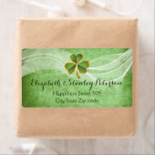 Ierse klaver en witte sluier groene Ierse bruiloft Etiket (Insitu)