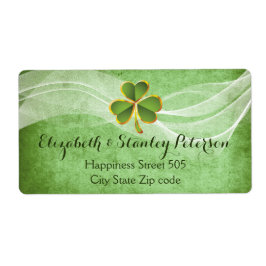 Ierse klaver en witte sluier groene Ierse bruiloft Etiket