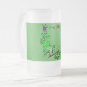 Ierse klaver groene St. Patrick's Day Matglas Bierpul (Voorkant links)