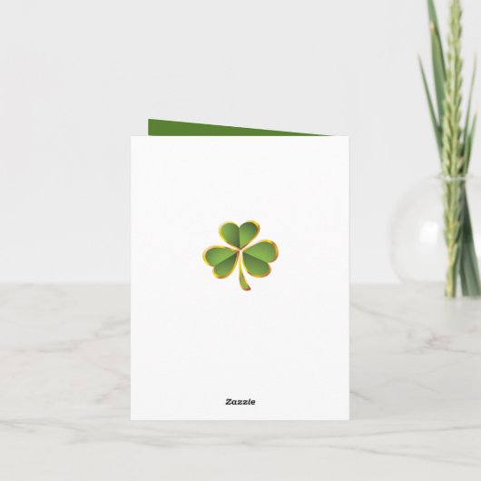 Ierse klaver groene witte strepen bruiloft Dank u Bedankkaart (Achterkant)