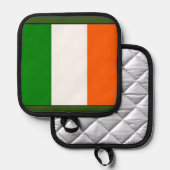 Ierse klaver, Ierse vlag Pannenlap (Voorkant / Achterkant)