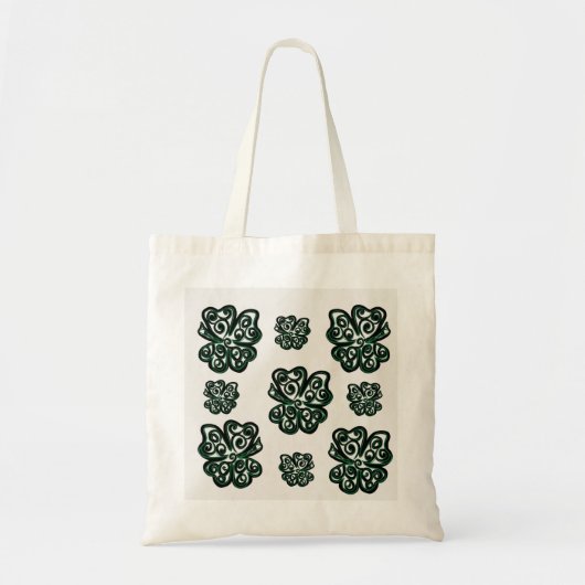 Ierse Klaver Kunst Tote Bag (Voorkant)