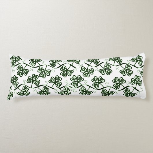 Ierse klaver scrollwork lichaam kussen (Voorkant)