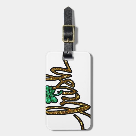 ierse klaver shamrock bagagelabel (Voorkant verticaal)