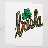 ierse klaver shamrock briefpapier (Voorkant / Achterkant)