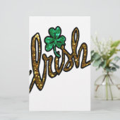 ierse klaver shamrock briefpapier (Staand voorkant)