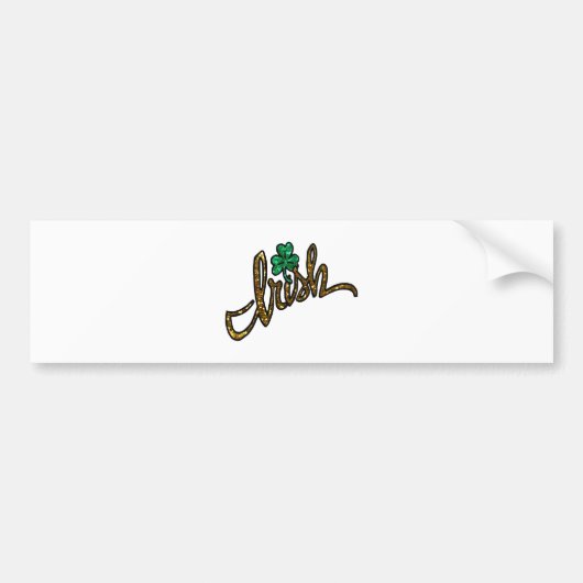 ierse klaver shamrock bumpersticker (Voorkant)