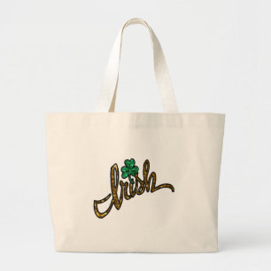 ierse klaver shamrock grote tote bag