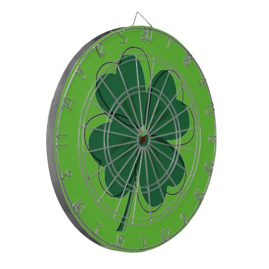 Ierse Klaver & St. Patrick Dag Dartbord (Voorkant Links)