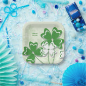 Ierse klavershamrock St. Patrick's Day Papieren Bordje (Feest)