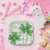 Ierse klavershamrock St. Patrick's Day Papieren Bordje (Feest)