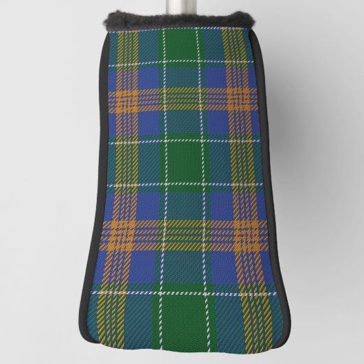 Ierse kleuren Clan McAuliffe MacAuliff Tartan Pset Golfheadcover (Draai 90)