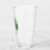 Ierse Kleuren Klaver Naam St Patrick's Day Bier Glas (Links)