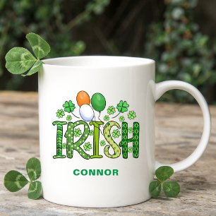 Ierse Kleuren Klaver Optionele Naam St. Patrick's Koffiemok
