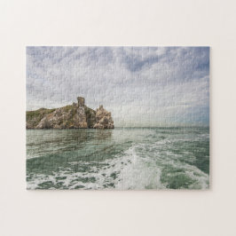 Ierse kliffen onder een wolkenhemel legpuzzel