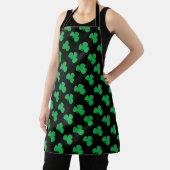 Ierse Klover St. Patrick's Day levendig groen zwar Schort (Insitu)