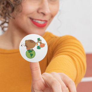 Ierse Koe Ronde Sticker