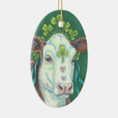Ierse koe ST. PATRICK'S DAY VAARS ORNAMENT Ovaal (Rechts)