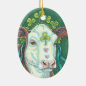 Ierse koe ST. PATRICK'S DAY VAARS ORNAMENT Ovaal (Achterkant)