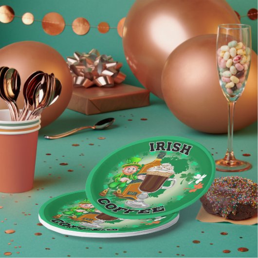 Ierse koffie - een elixer. papieren bordje (Multi)