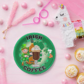Ierse koffie - een elixer. papieren bordje (Feest)