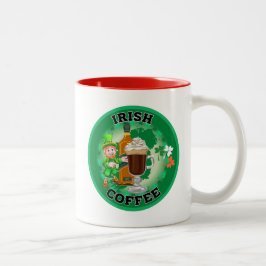 Ierse koffie - een elixer. tweekleurige koffiemok